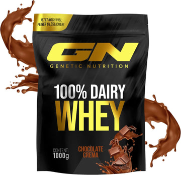 Gn Laboratories 100% Dairy Whey Protein Powder 1000 G (Chocolate Crema) - Protein Powder For Muscle Building - Protein Powder For Protein Shake