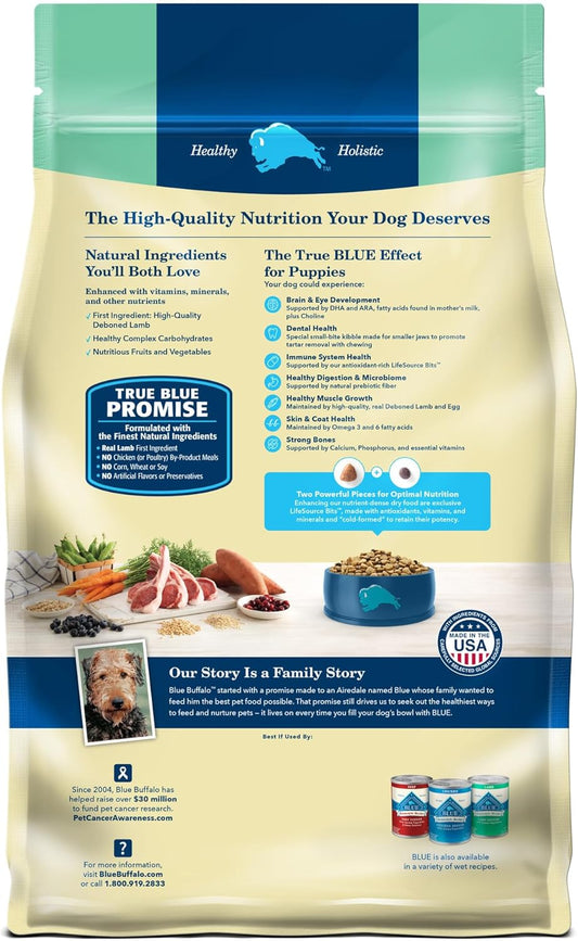 Blue Buffalo Life Protection Formula Puppy Dry Dog Food With Dha And Ara, Made With Natural Ingredients, Lamb & Oatmeal Recipe, 30-Lb. Bag