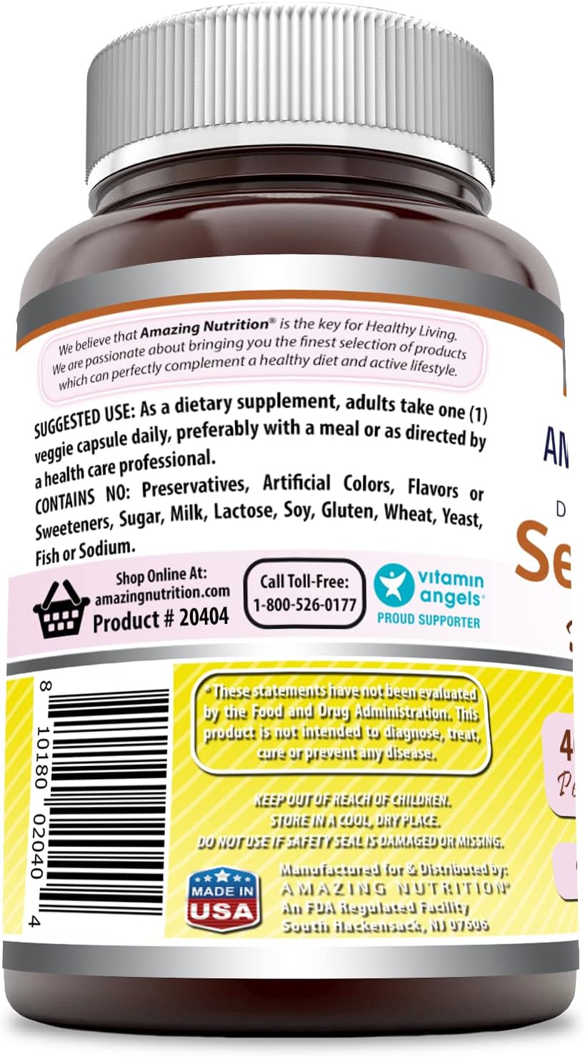 Amazing Formulas Serrapeptase 40000iu 90 Capsules Supplement - Non-GMO -Gluten Free