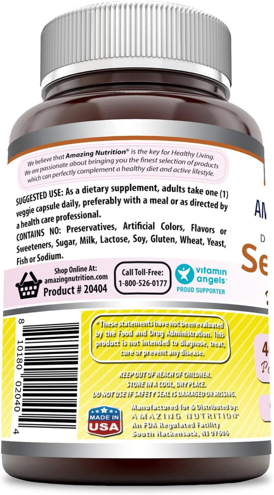 Amazing Formulas Serrapeptase 40000iu 90 Capsules Supplement - Non-GMO -Gluten Free