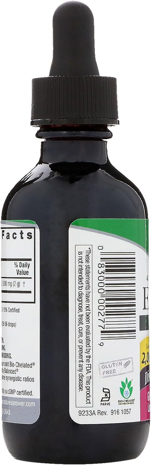 Nature's Answer Elecampane Root 2 oz. Low Organic Alcohol 2000mg - Herbal Supplement - Non GMO & Kosher - Low Alcohol Gluten Free 100% Vegan - 2 FL Oz : Health & Household