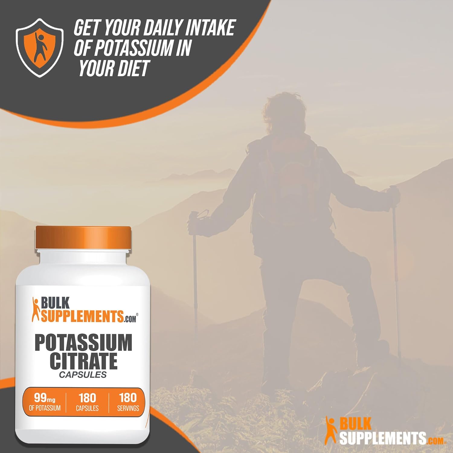 BulkSupplements.com Potassium Citrate Capsules - Potassium Supplement,