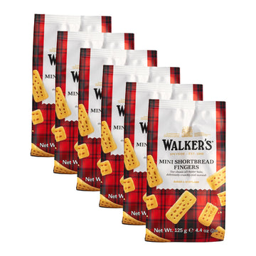 Walker’S All-Butter Shortbread Mini Fingers - 4.4 Oz Bags (Pack Of 6) - Authentic Shortbread Cookies From Scotland