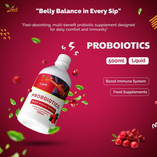Ved Probiotics & Enzymes 500 Ml Liquid - Fermented High Strength Food Supplement With Vitamin C