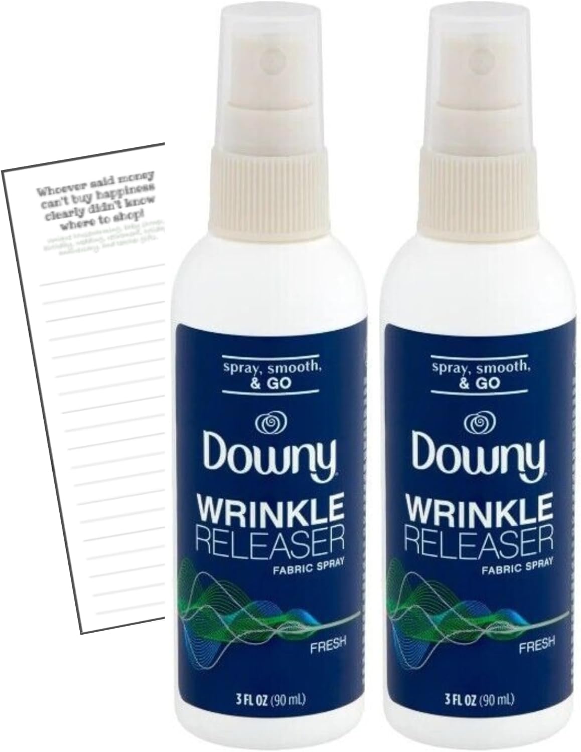 Bundle of Downy Wrinkle Releaser, 3oz Travel Size, Light Fresh Scent (2 Pack-Packaging May Vary) by Downy with Convenient Magnetic Shopping List by Harper & Ivy Designs : Health & Household