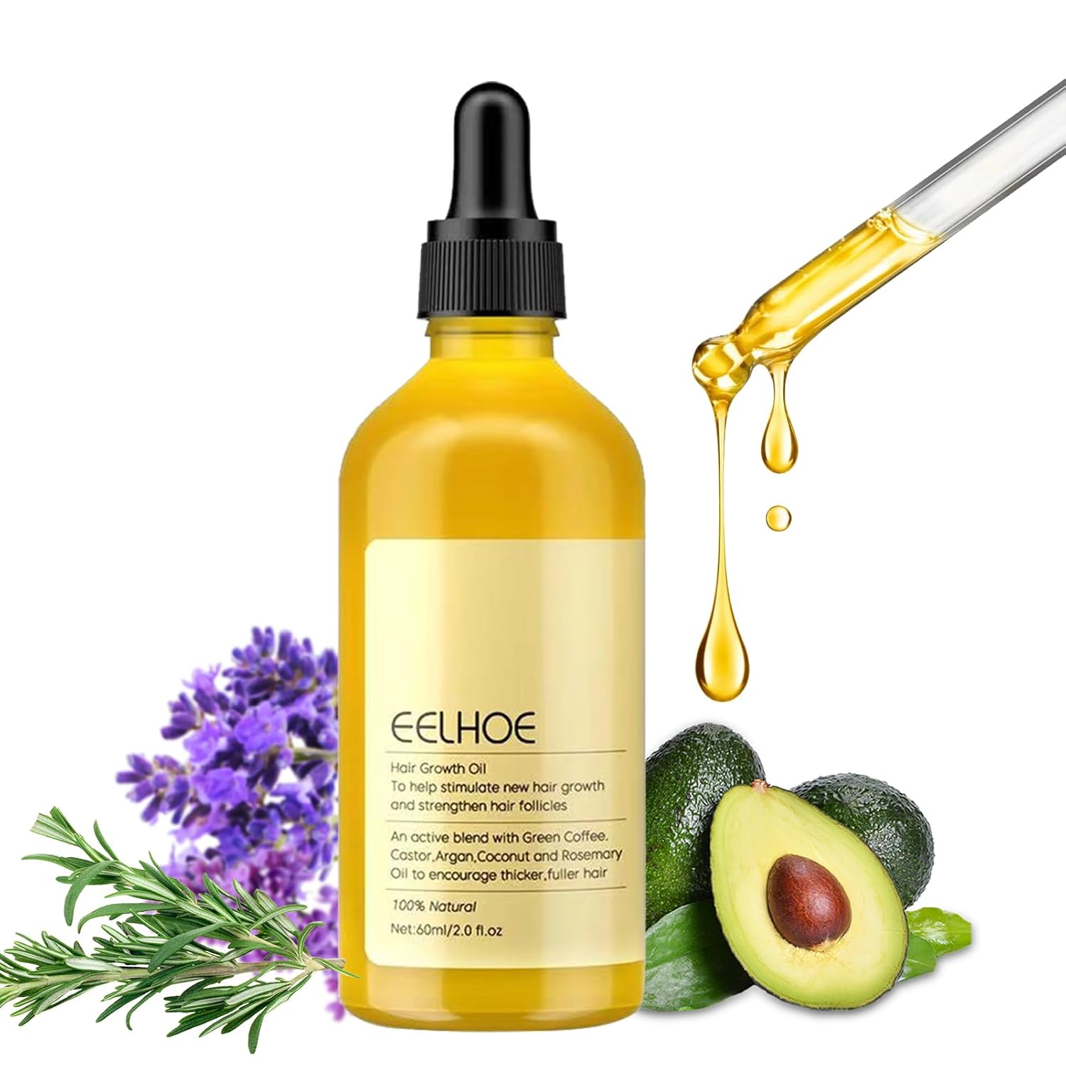Eelhoe 100% Natural Hair Growth Oil 60ml