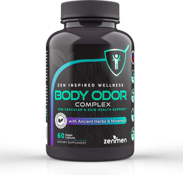 Naturally Body Deodorizing Supplement - Body Odor Eliminator Pills - Internal Deodorant For Underarms, Intimate Areas, And Private Parts - 60 Vegan Capsules. Made In The Usa