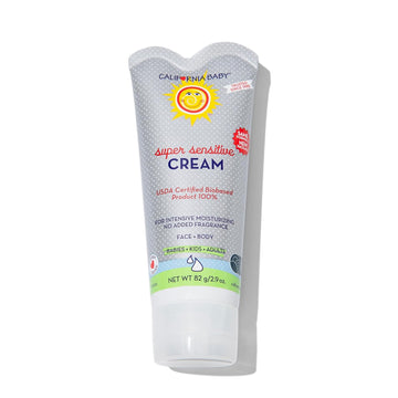 California Baby Super Sensitive Unscented Cream | 100% Plant-Based Moisturizer | Soothing Baby Lotion For Newborn | Hypoallergenic | 2.9 Oz / 82 G