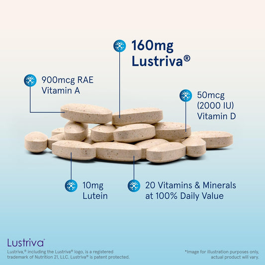 Jarrow Formulas Women'S Multi+ Lustriva Hair Growth For Women, Vitamin A, D, Zinc & Lutein, 60 Tablets, 30 Day Supply