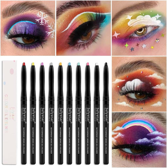 Julystar Color Eyeliner Gel Pen, Ultra-Thin Eyeliner, Waterproof, Oil-Proof And Non-Smudge Lasting Eyeliner (05#)