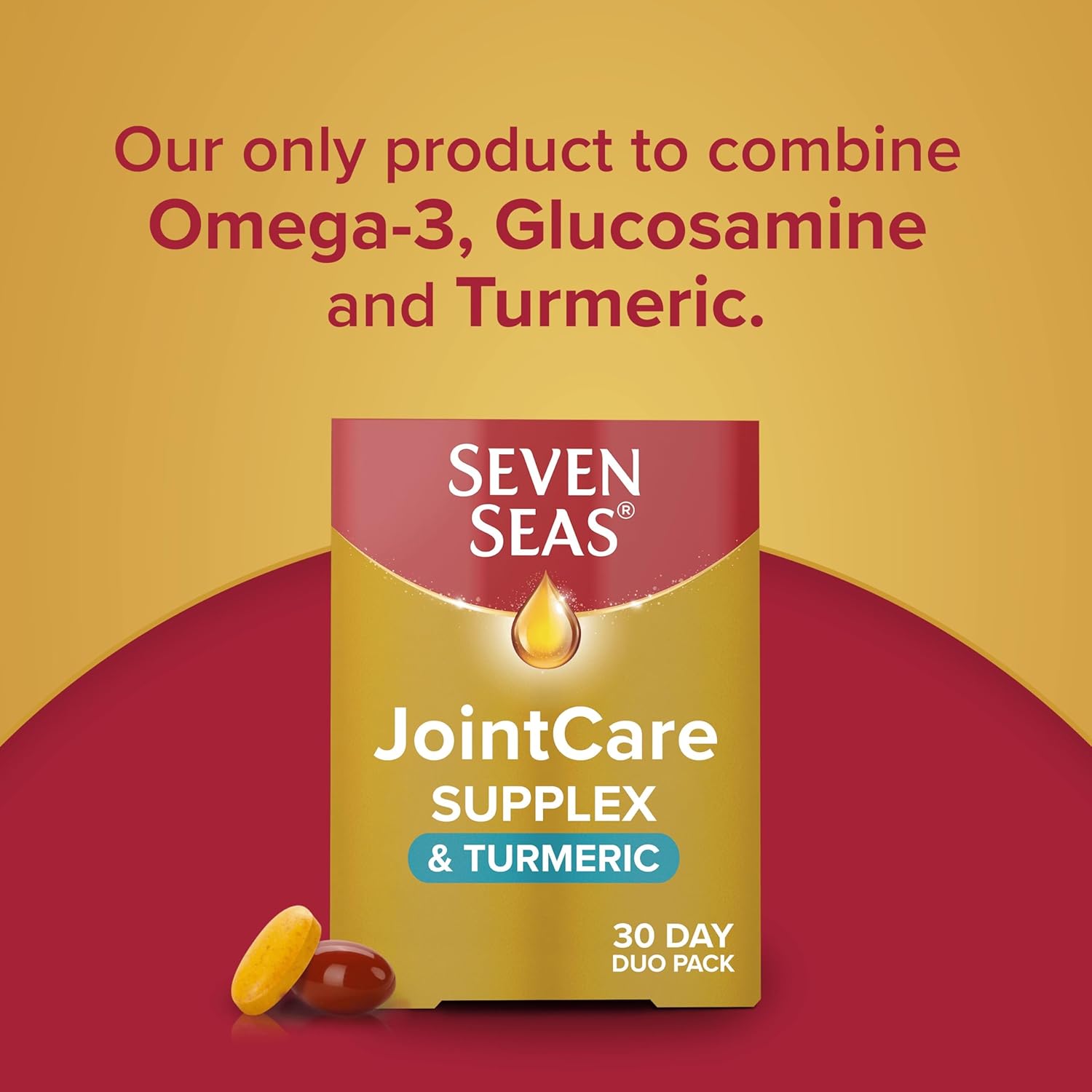 Seven Seas JointCare Supplex & Turmeric, With Glucosamine, Omega-3, Vi