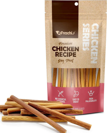 Afreschi Chicken Dog Treats for Chicken Series, All Natural Human Grade Dog Treat, Suitable for Training chew, Rawhide Alternative, Chicken Strip with Calcium and Cheese Stuffed