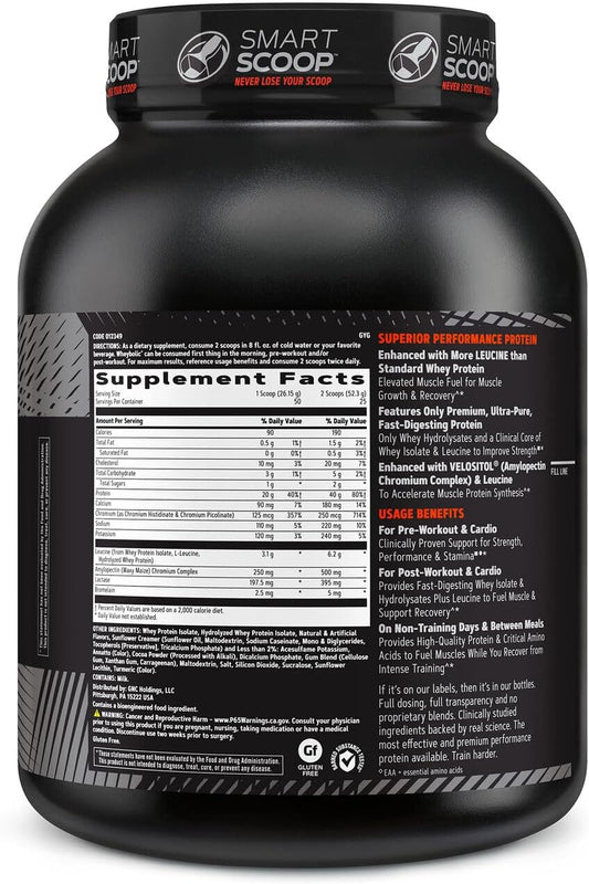 Gnc Amp Wheybolic | Targeted Muscle Building And Workout Support Formula | Pure Whey Protein Powder Isolate With Bcaa | Gluten Free | 25 Servings | Creamy Peanut Butter