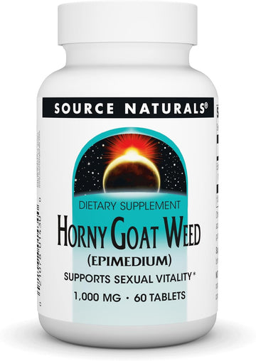 Source Naturals Horny Goat Weed (EPIMEDIUM) Supports Sexual Vitality* 1,000 MG • 60 TABLETS