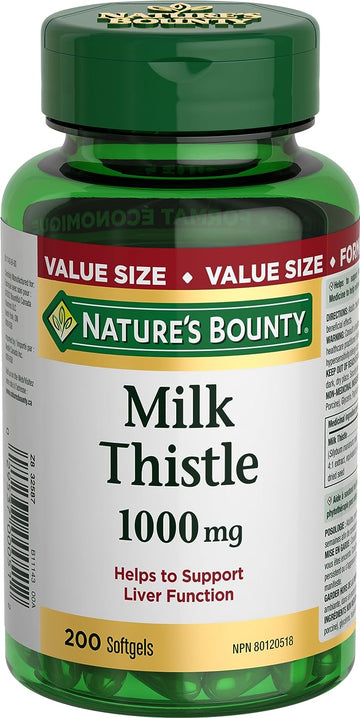 Nature'S Bounty Milk Thistle Value Size, 200 Softgels