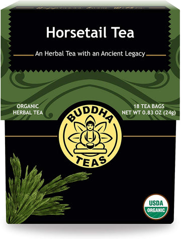 Buddha Teas - Horsetail - Organic Herbal Tea - For Cognitive Balance & Overall Health - With Antioxidants, B Vitamins & Silica - Caffeine Free - 100% Kosher & Non-Gmo - 18 Tea Bags (Pack Of 1)