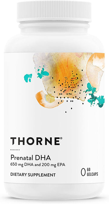 Thorne Prenatal Dha - 650 Mg Dha And 200 Mg Of Epa - Supports Baby’S Brain And Nervous System Development From Pregnancy To Nursing - 60 Capsules