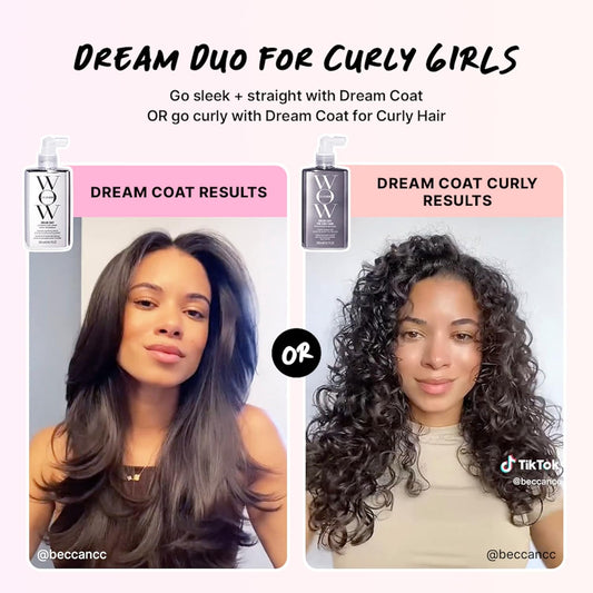 Color Wow Dream Duo For Curly Hair – Switch Up Your Style From Curly To Straight And Back Again; Advanced Frizz Control + Heat Protectants Keep Hair Smooth, Healthy And Glossy
