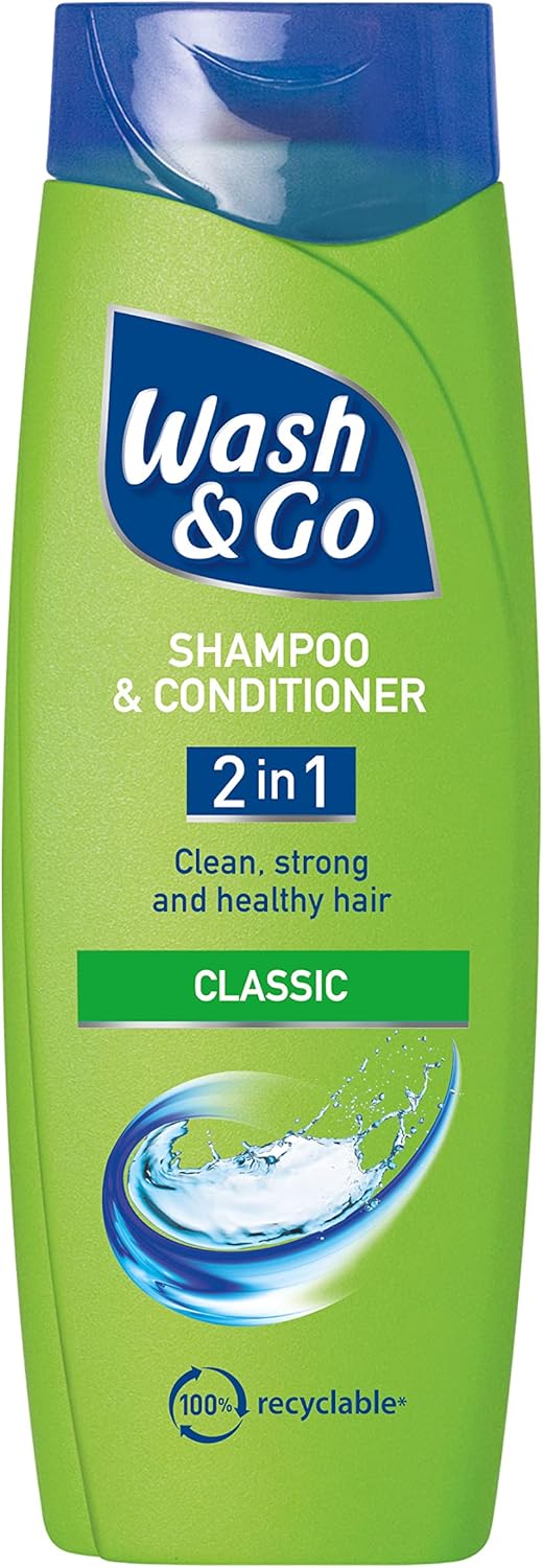 Wash & Go Anti-Dandruff 2 In 1 Shampoo & Conditioner, Men'S Dandruff Shampoo, For All Hair Types, Bulk Pack X 6 Bottles