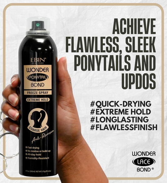 Wonder Lace Ponytail Bond Freeze Spray (Firm Hold - Medium Hair)