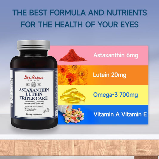 Dr. Brian Lutein And Zeaxanthin Supplements, Eye Vitamins Macular Degeneration Supplements Non-Gmo, Gluten Free For Dry Eyes Vision Health, 60 Capsules