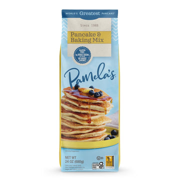Pamela's Gluten Free Baking and Pancake Mix, Waffles, Cake & Cookies Too, Kosher, 1.5-Pound Bag (Pack of 6)