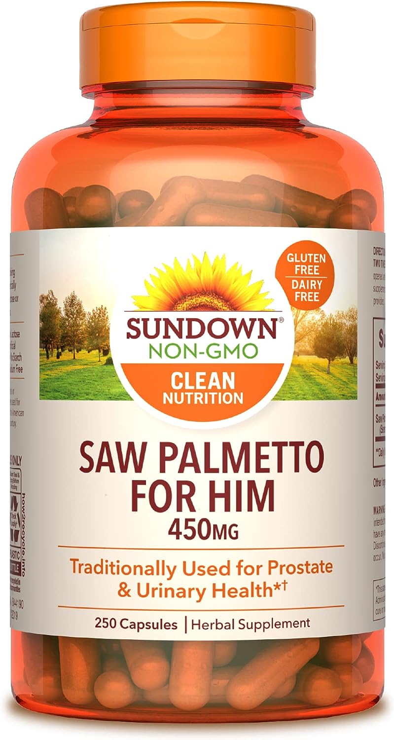 Sundown Saw Palmetto Supplement, Supports Men?s Health, 250 Capsules