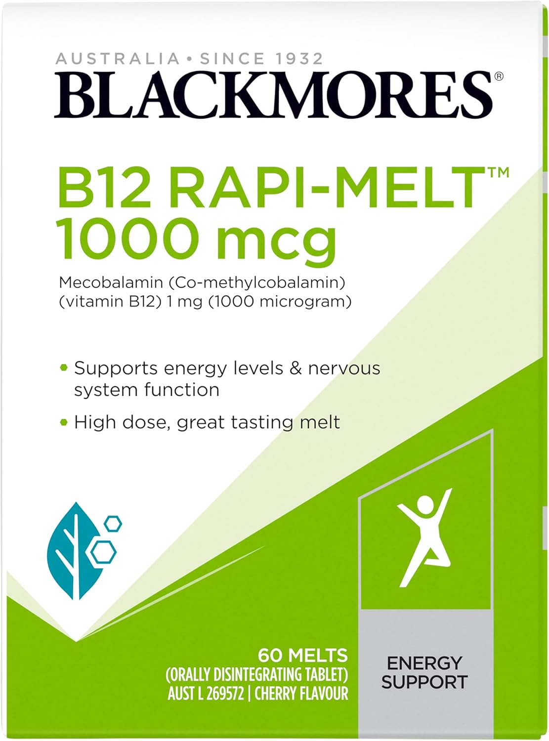 Blackmores B12 Rapi-Melt 1000Mcg Cherry 60 Melts