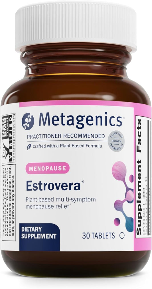 Metagenics Menopause Duo: Estrovera - All-Natural, Hormone-Free Menopause Support Supplement - 30 Tablets & Vitamin D3 10,000 + K - For Bone & Heart Health - 60 Softgels