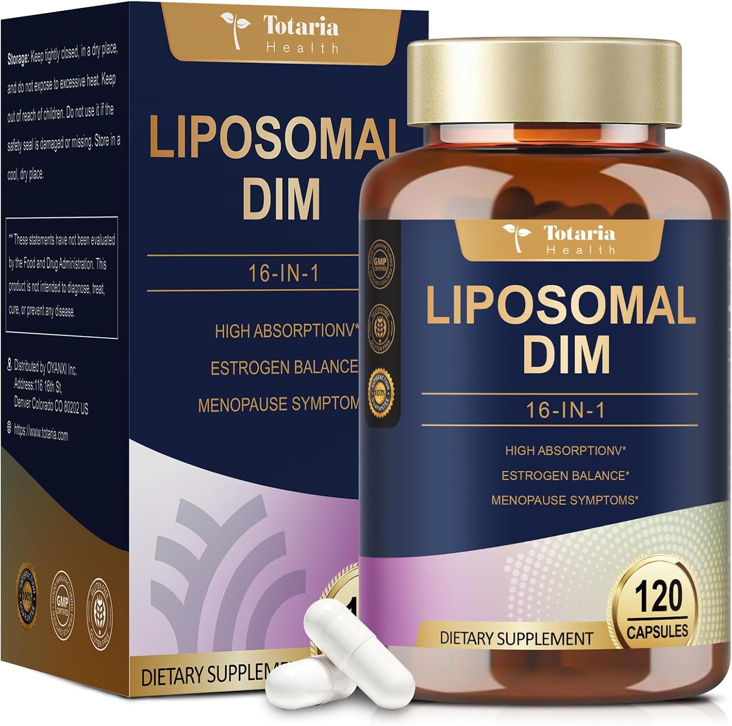 Dim Supplement 400Mg Extra Strength Liposomal Dim, Estrogen Blocker & Hormone Balance For Women And Men, Dim For Menopause, Acne, Hot Flashes, Metabolism Antioxidant Support (120 Capsules)