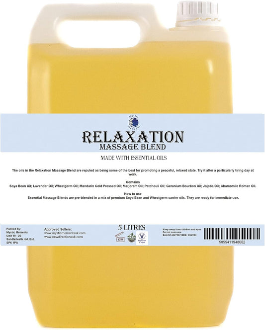 Mystic Moments | Relaxation Aromatherapy Massage Oil Blend 5 litres - Natural Massage Blend Made with Essential Oils for Spa & Massage Therapy : Amazon.co.uk: Health & Personal Care