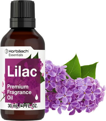 Horbäach Lilac Fragrance Oil | 1 fl oz (30ml) | Premium Grade | for Diffusers, Candle and Soap Making, DIY Projects & More