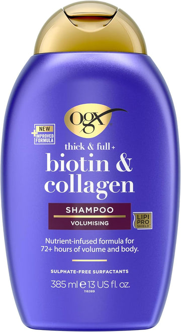 Ogx Biotin And Collagen Volumising Hair Conditioner, Thick And Full, With Vitamin B7 Biotin, And Collagen, For Thin Hair, Sulfate Free Surfactants, 385Ml, Packaging May Vary