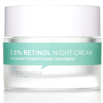 Cosmedica Skincare Retinol Night Cream - Daily Moisturizing Facial Lotion Night Cream. The Best Retinol Cream With Vit A And Hyaluronic Acid To Target Skin Concerns From Acne To Wrinkles (1.7Oz)