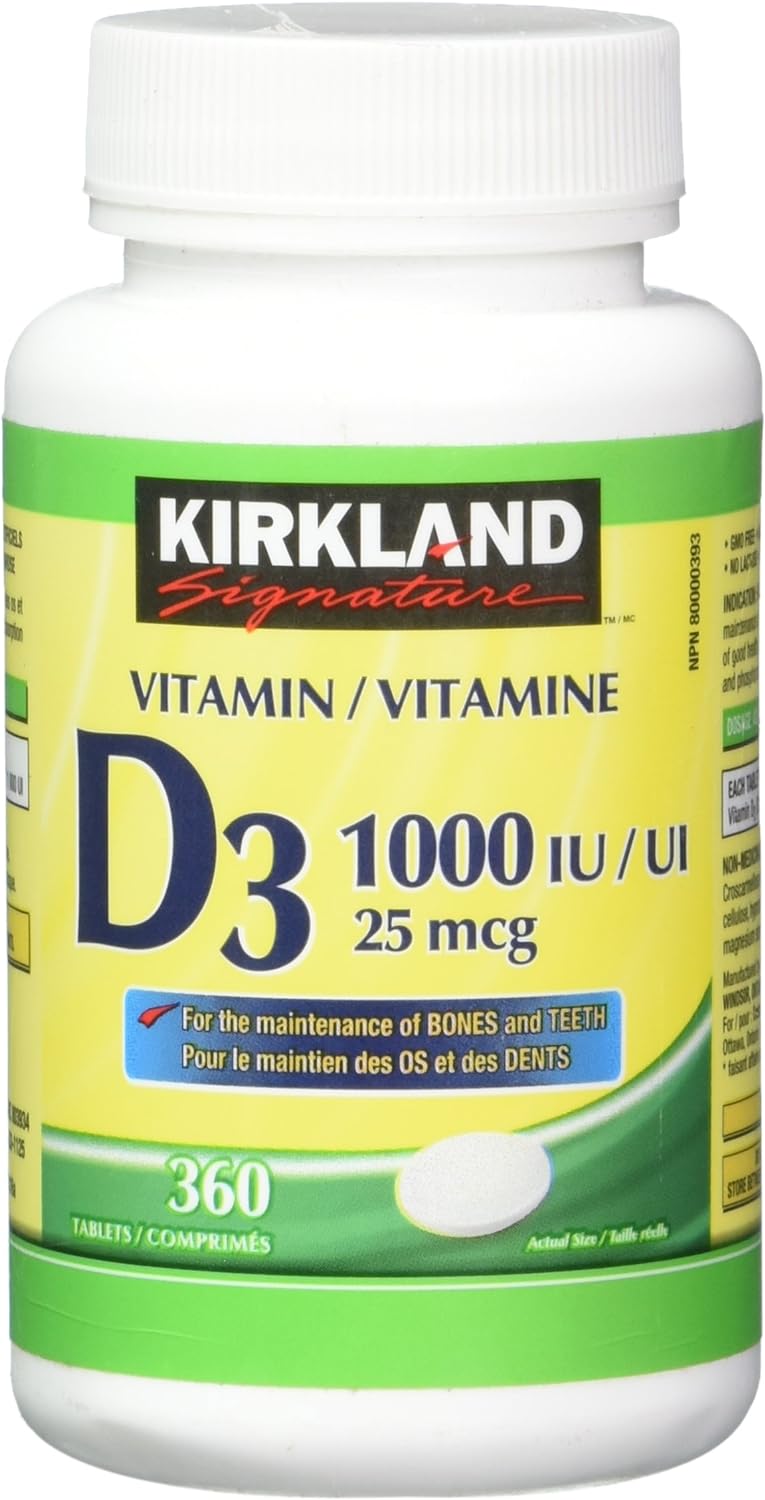 Kirkland Signature Vitamin D3 1000 Iu, 360 Tablets