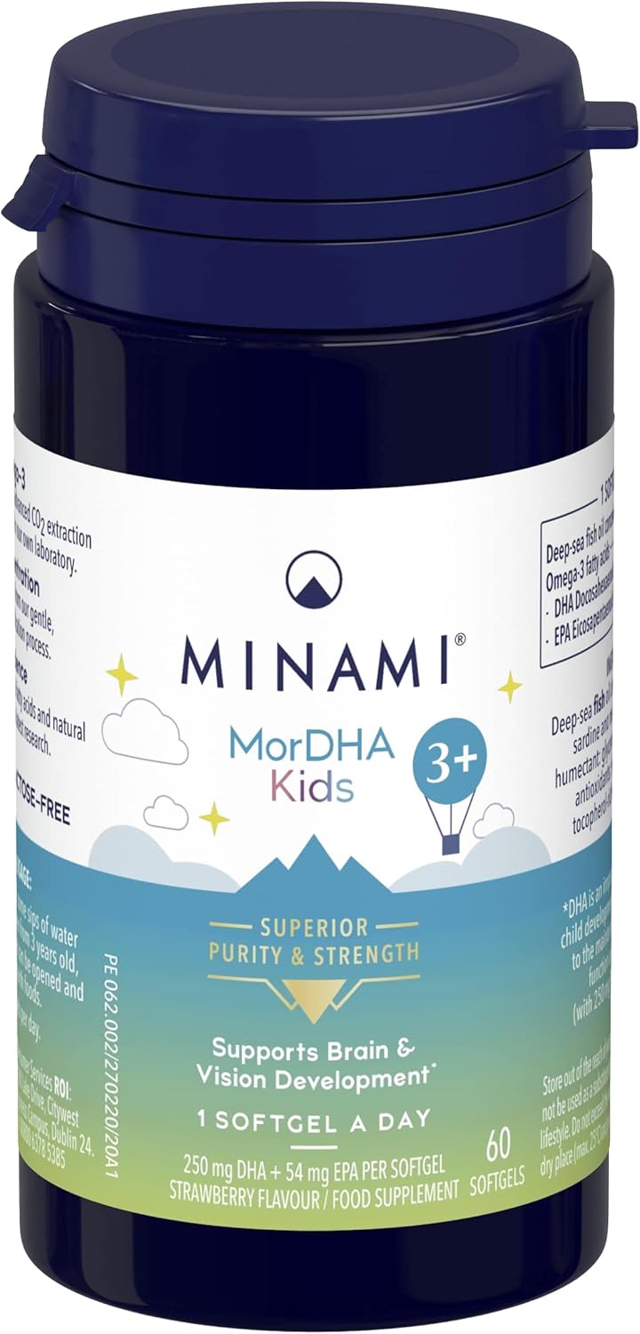 Omega 3 Fish Oil Supplement - Minami - MorEPA Kids 3+ with high Concen70 Grams