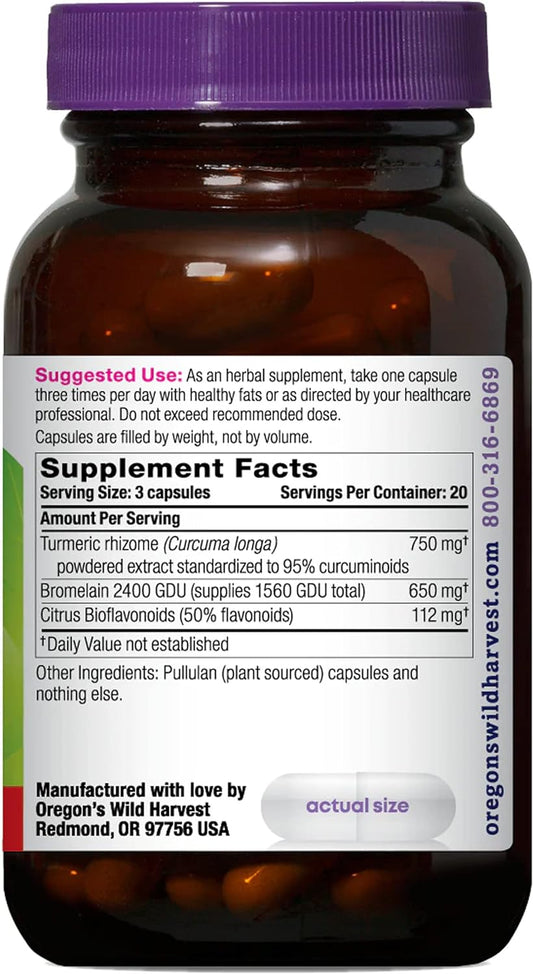 Oregon's Wild Harvest TurmeriPro? Capsules, Non-GMO Herbal Supplements, 60 Count