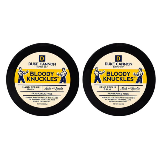 Duke Cannon Bloody Knuckles Hand Repair Balm - Unscented Moisturizer For Hardworking Hands | Lanolin Formula | Repair And Revitalize Dry, Cracked Skin | Ideal For Workers And Fighters (2 Pack)