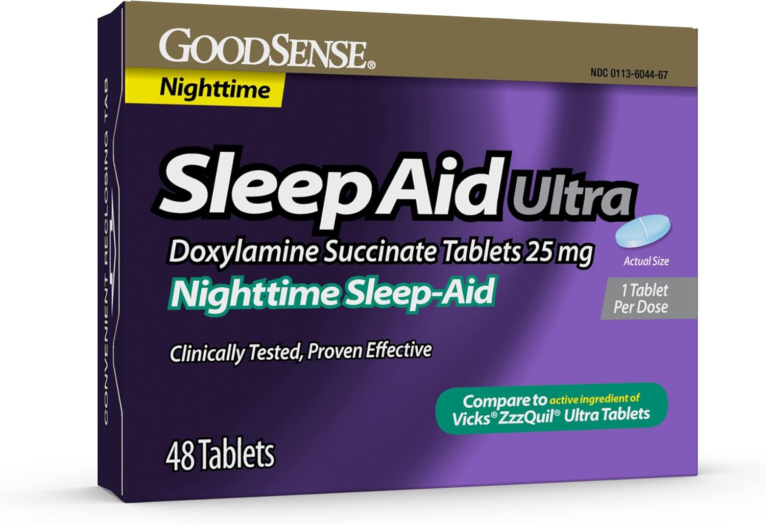 Goodsense Nighttime Sleep-Aid Ultra Tablets, Doxylamine Succinate 25 Mg, 48 Count