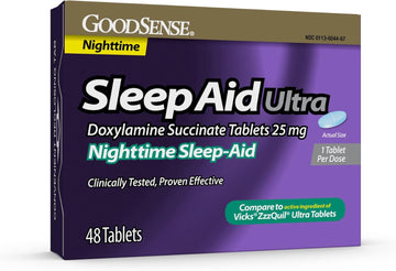 Goodsense Nighttime Sleep-Aid Ultra Tablets, Doxylamine Succinate 25 Mg, 48 Count