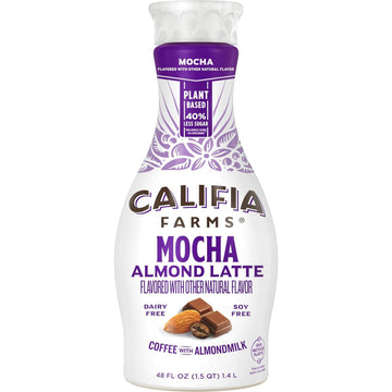 Califia Farms - Mocha Cold Brew Coffee With Almond Milk, 48 Oz, 100% Arabica, Dairy Free, Plant Based, Vegan, Gluten Free, Non Gmo, Iced Coffee