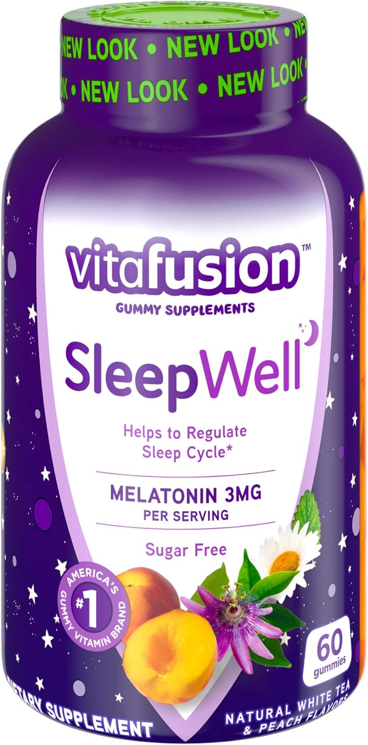 Vitafusion Sleep Well Gummy Vitamins, 60 Count (Pack of 3)