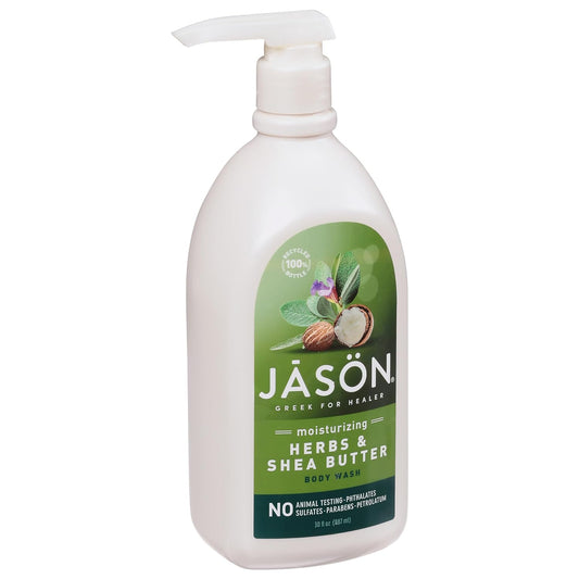 Jason Natural Body Wash & Shower Gel, Moisturizing Herbs, 30 Oz