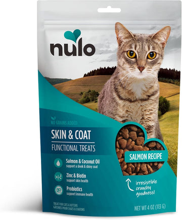 Nulo Skin & Coat Functional Treats Grain-Free Salmon Recipe With Zinc & Probiotics For Cats & Kittens 4Oz