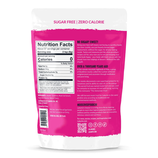 Lakanto Brown Monk Fruit Sweetener With Erythritol, Brown Sugar Substitute Sweetener For Baking, Coffee, Oatmeal & More, Keto, Friendly, Low Calorie, Low Carb, Vegan, Gluten Free, Non Gmo, 1 Lb