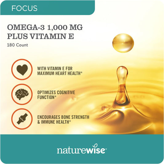 NatureWise High-Potency 1000mg Omega 3 with 600mg EPA, 400mg DHA, & Vi