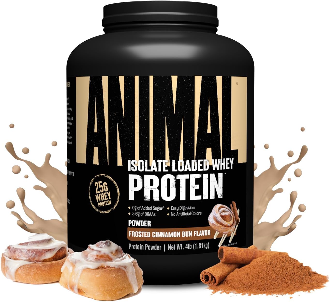 Animal Whey Isolate Protein Powder - Loaded For Pre & Post Workout Muscle Builder And Recovery With Digestive Enzymes For Men & Women - 25G Protein, Great Taste, Low Sugar - Vanilla 2 Lbs