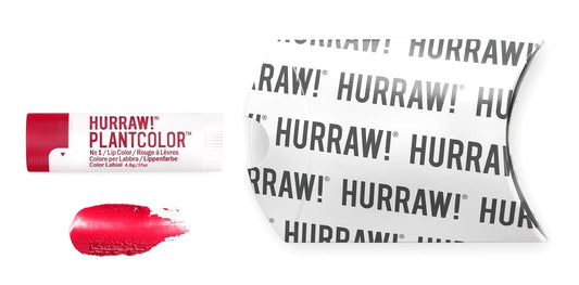 Hurraw! Plantcolor Lip Color No. 1: Red Shade. Highly Pigmented Tinted Balm And Lipstick Alternative. Vegan And All-Natural. Easy Application. Buildable. First Of Its Kind. Made In Usa