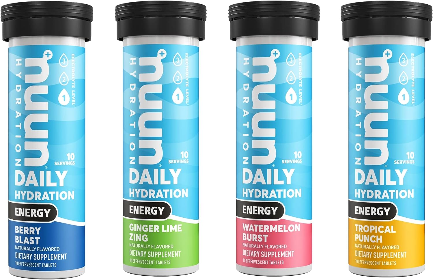 Nuun Energy: Caffeine, B Vitamins, Ginseng, Electrolyte Drink Tablets,