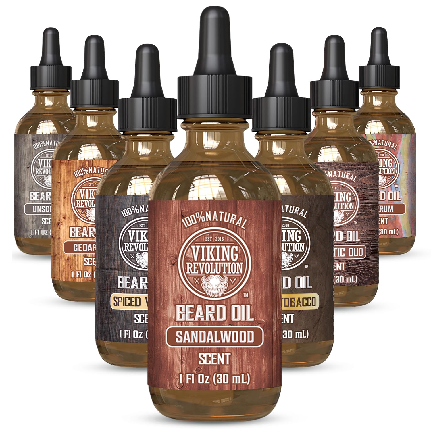 Viking Revolution Unscented Beard Oil For Men - Natural Mens Beard Oil With Argan Oil And Jojoba Oil - Beard Softener, Strengthens And Moisturizes - Beard Conditioner For Men (Unscented, 1 Pack)